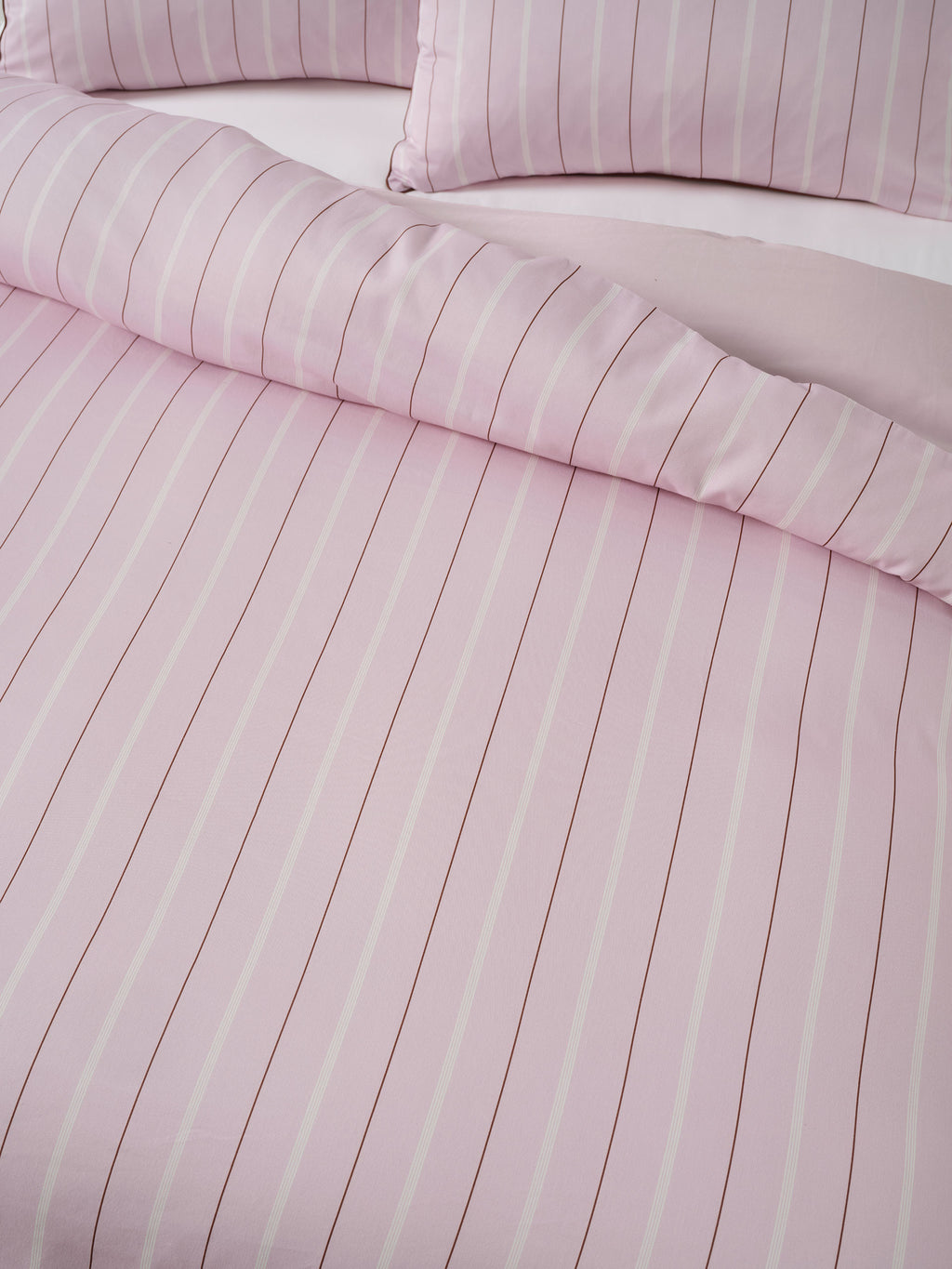 Monday Stripe Lilac Quilt Cover Set