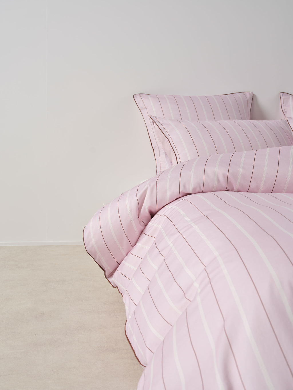 Monday Stripe Lilac Quilt Cover Set