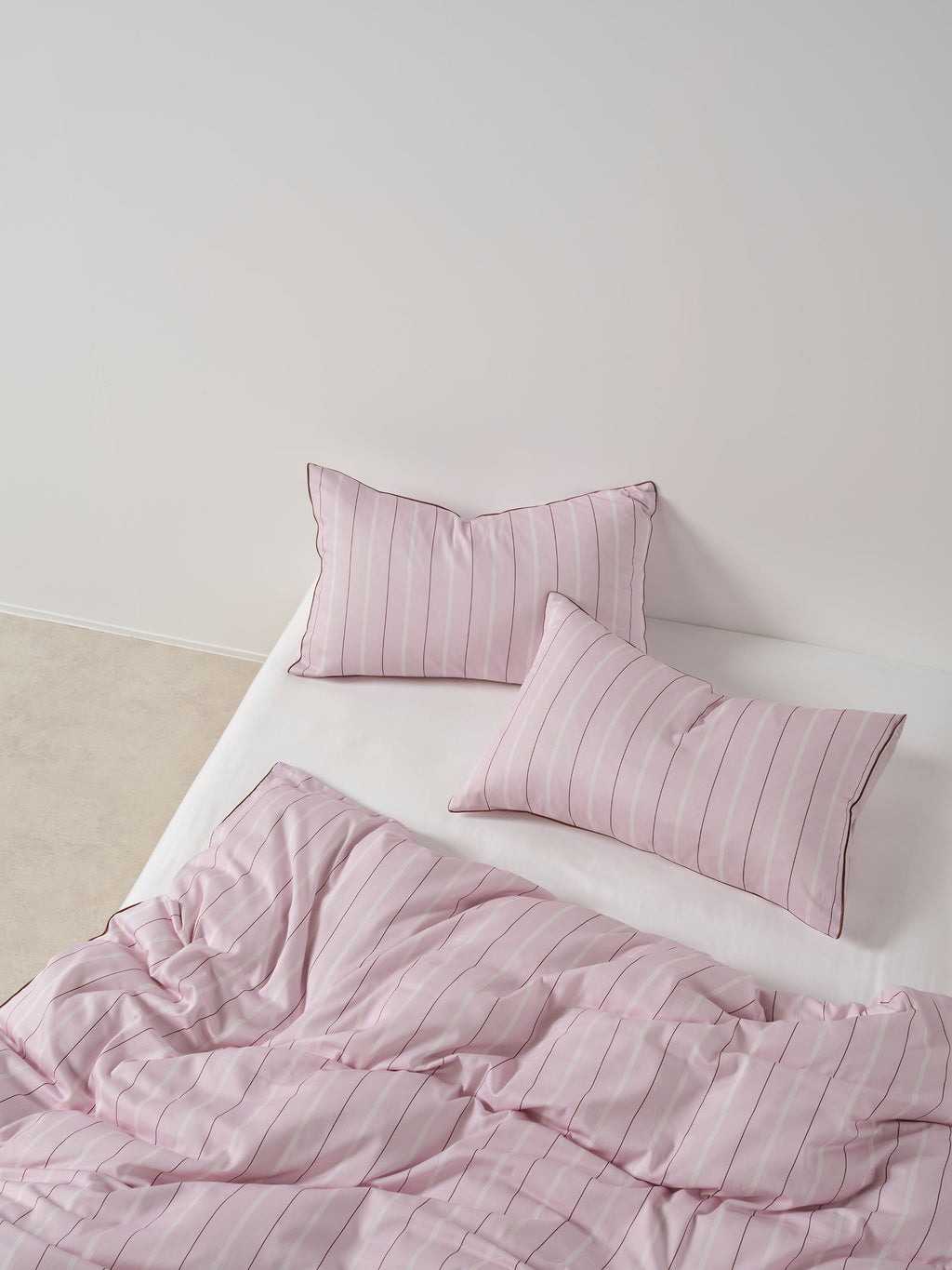 Monday Stripe Lilac Quilt Cover Set