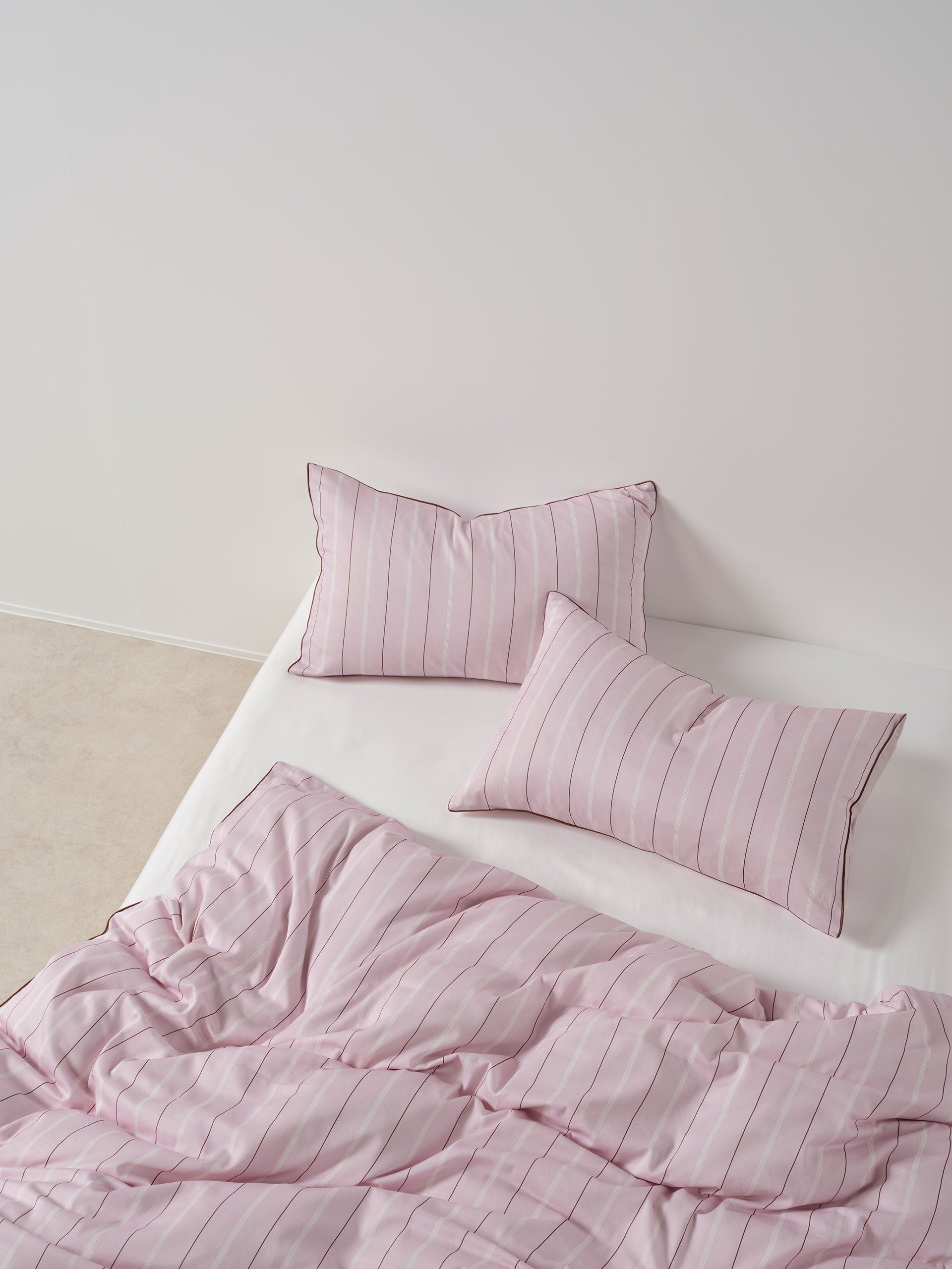 Monday Stripe Lilac Quilt Cover Set