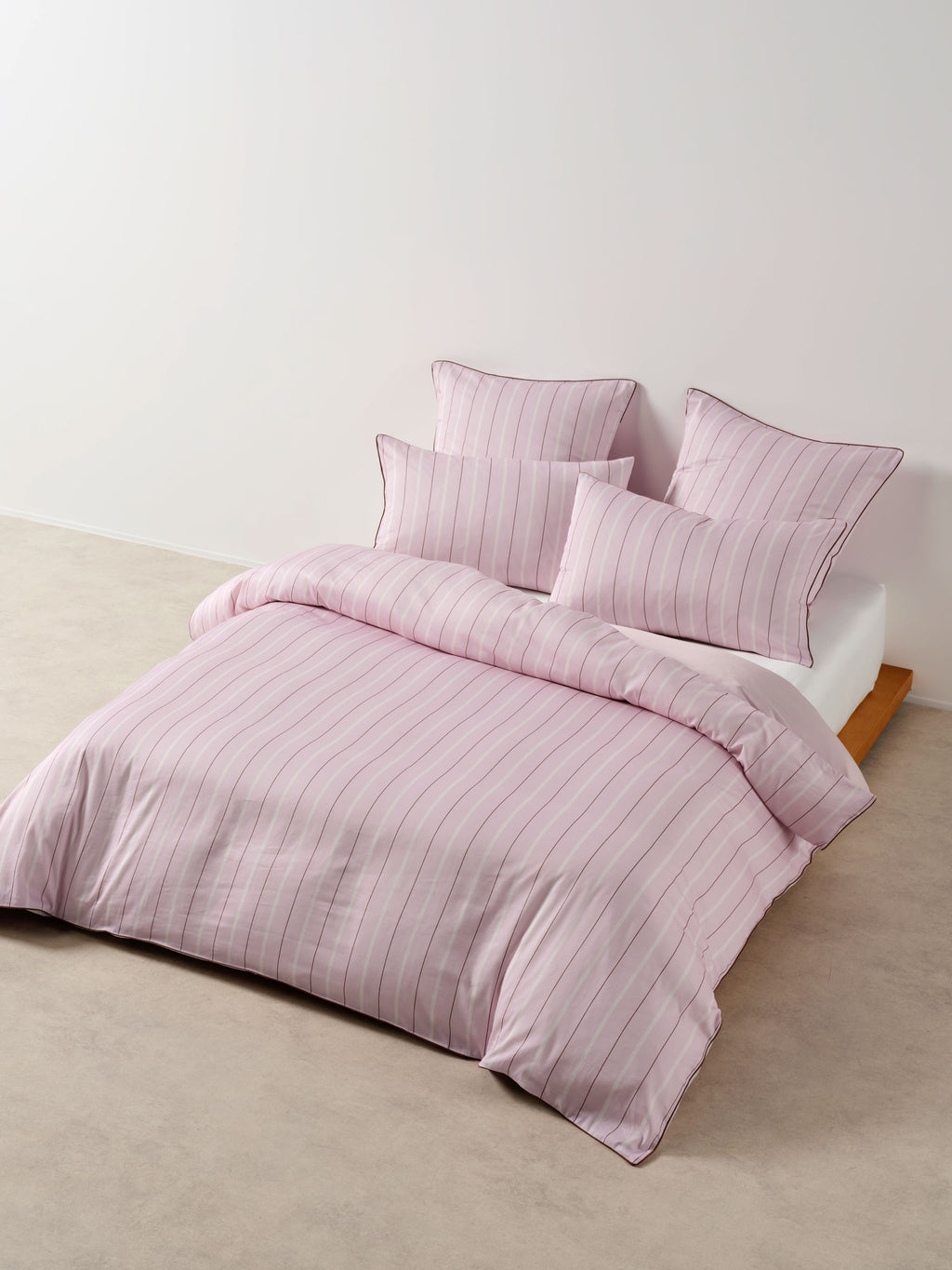 Monday Stripe Lilac Quilt Cover Set