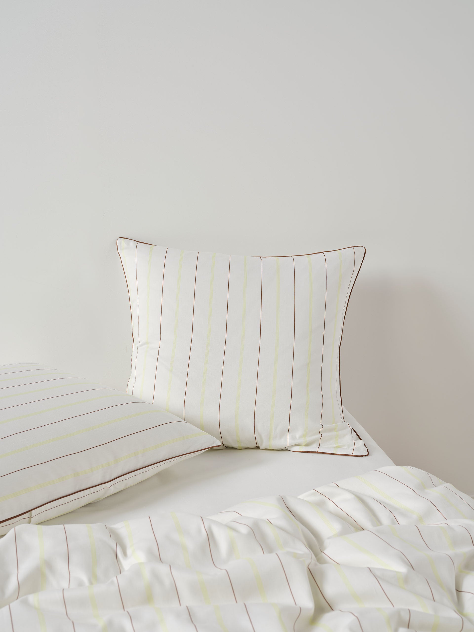 Monday Stripe White European Pillowcase