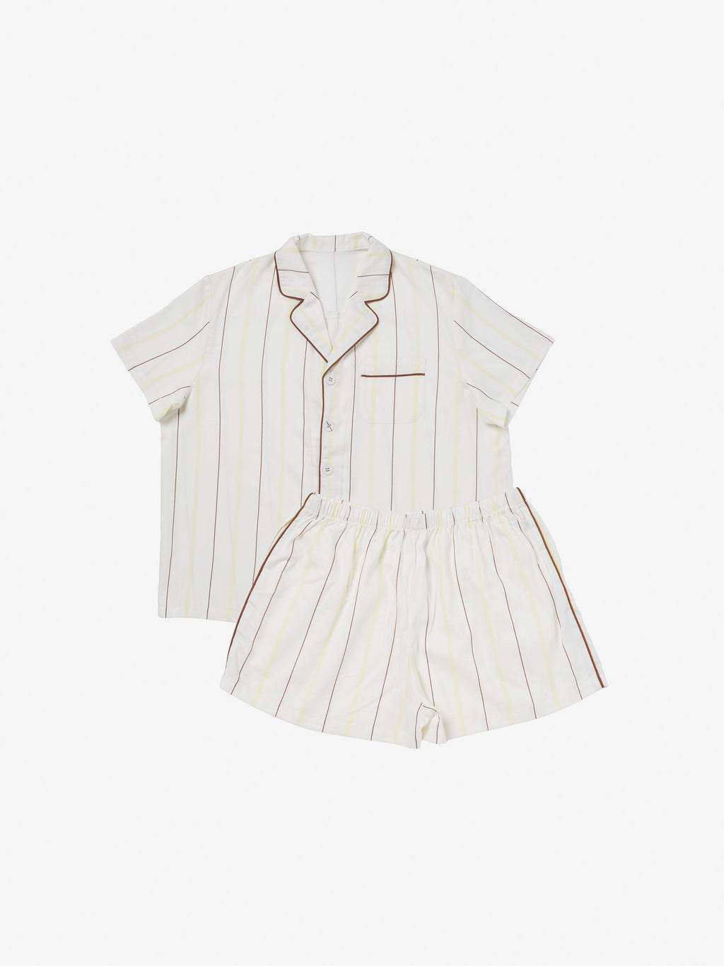 Monday Stripe White Pyjama Set