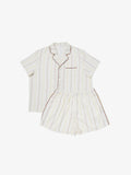 Monday Stripe White Pyjama Set