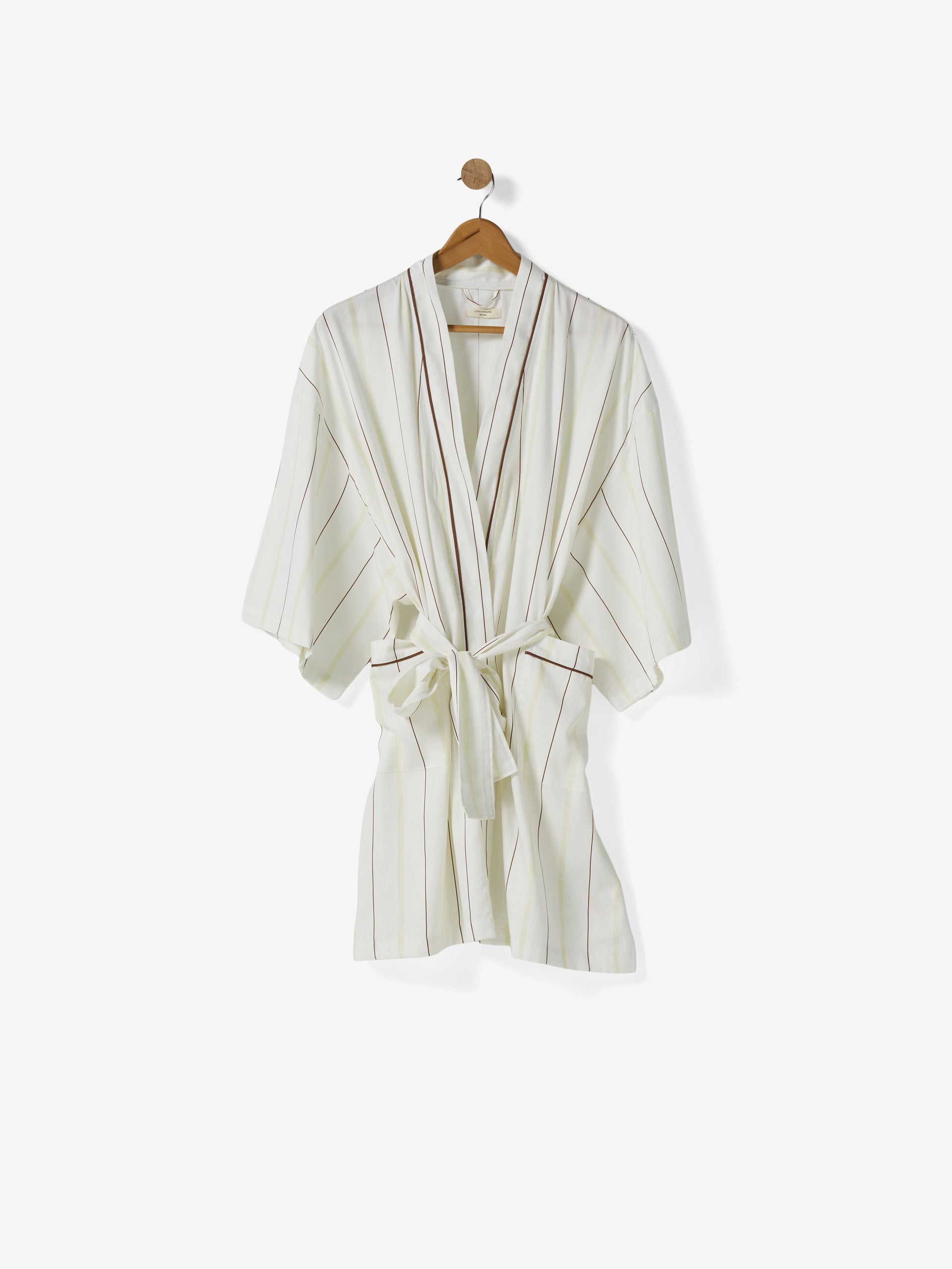 Monday Stripe White Robe