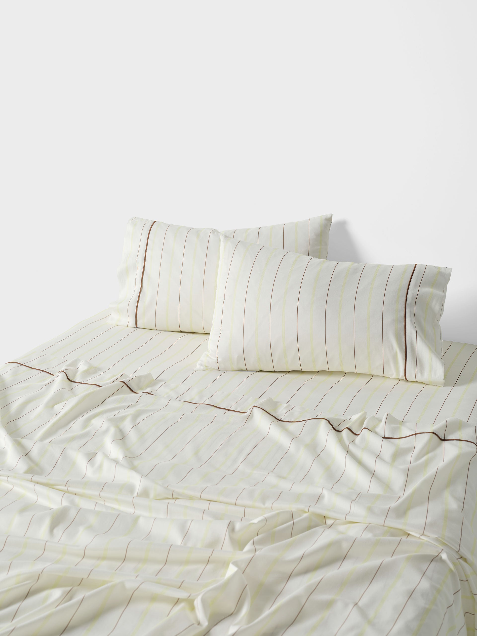 Monday Stripe White Sheet Set