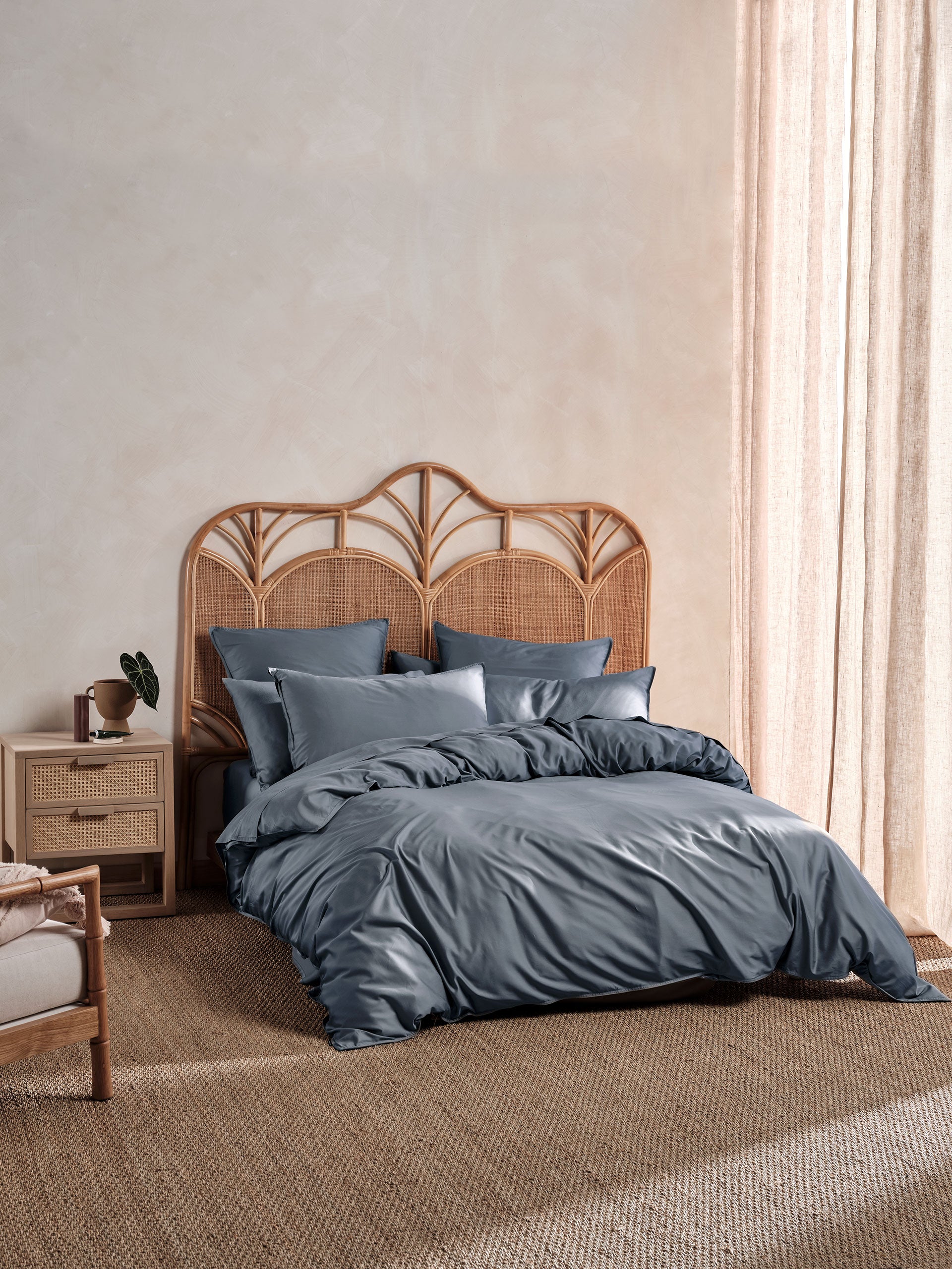 Nara Bluestone Quilt Cover Set