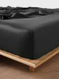 Nara Charcoal Bamboo Cotton 400TC Fitted Sheet