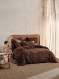 Nara Chocolate Quilt Cover Set