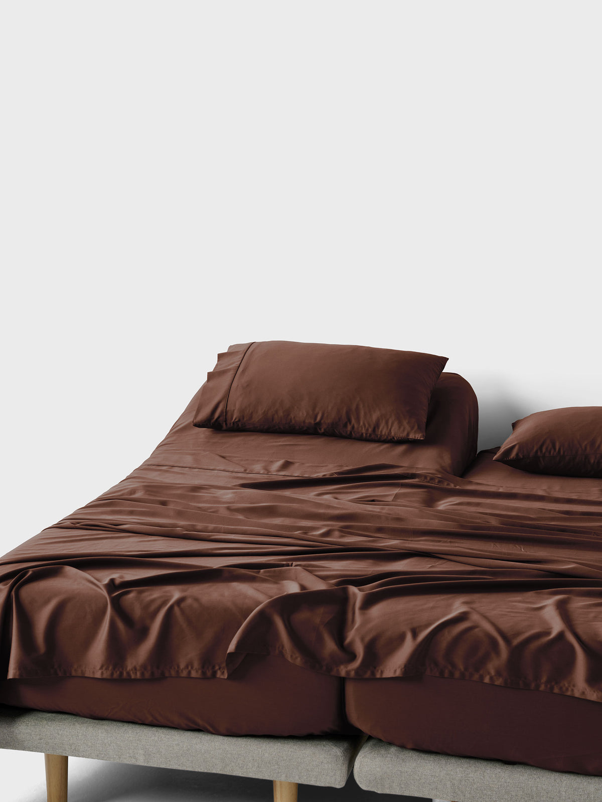 Nara Split King Sheet Set | Brown