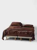 Nara Split King Sheet Set | Brown