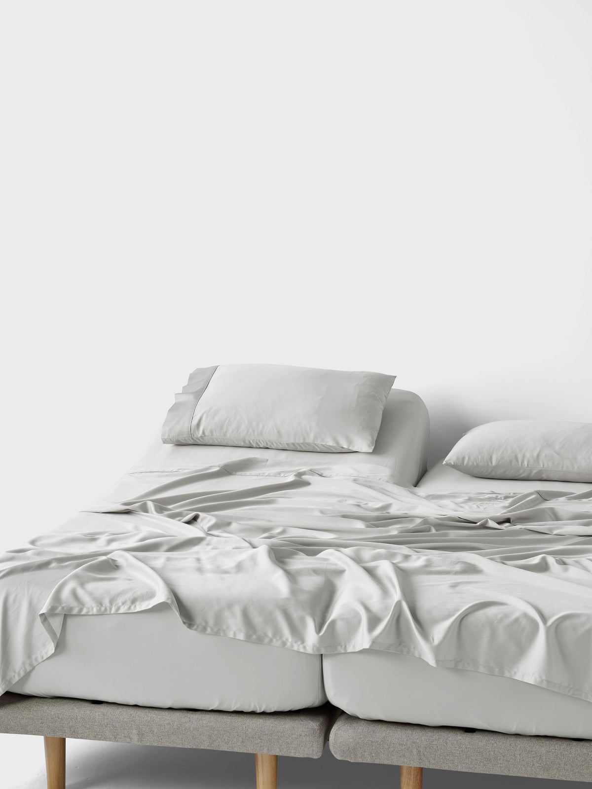 Nara Split King Sheet Set | Grey