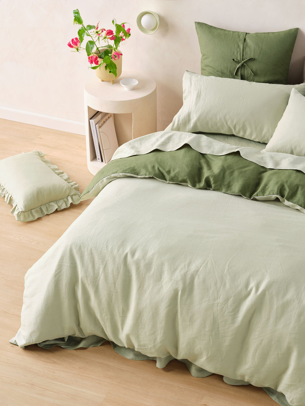 Nimes Moss-Wasabi Duet Quilt Cover Set