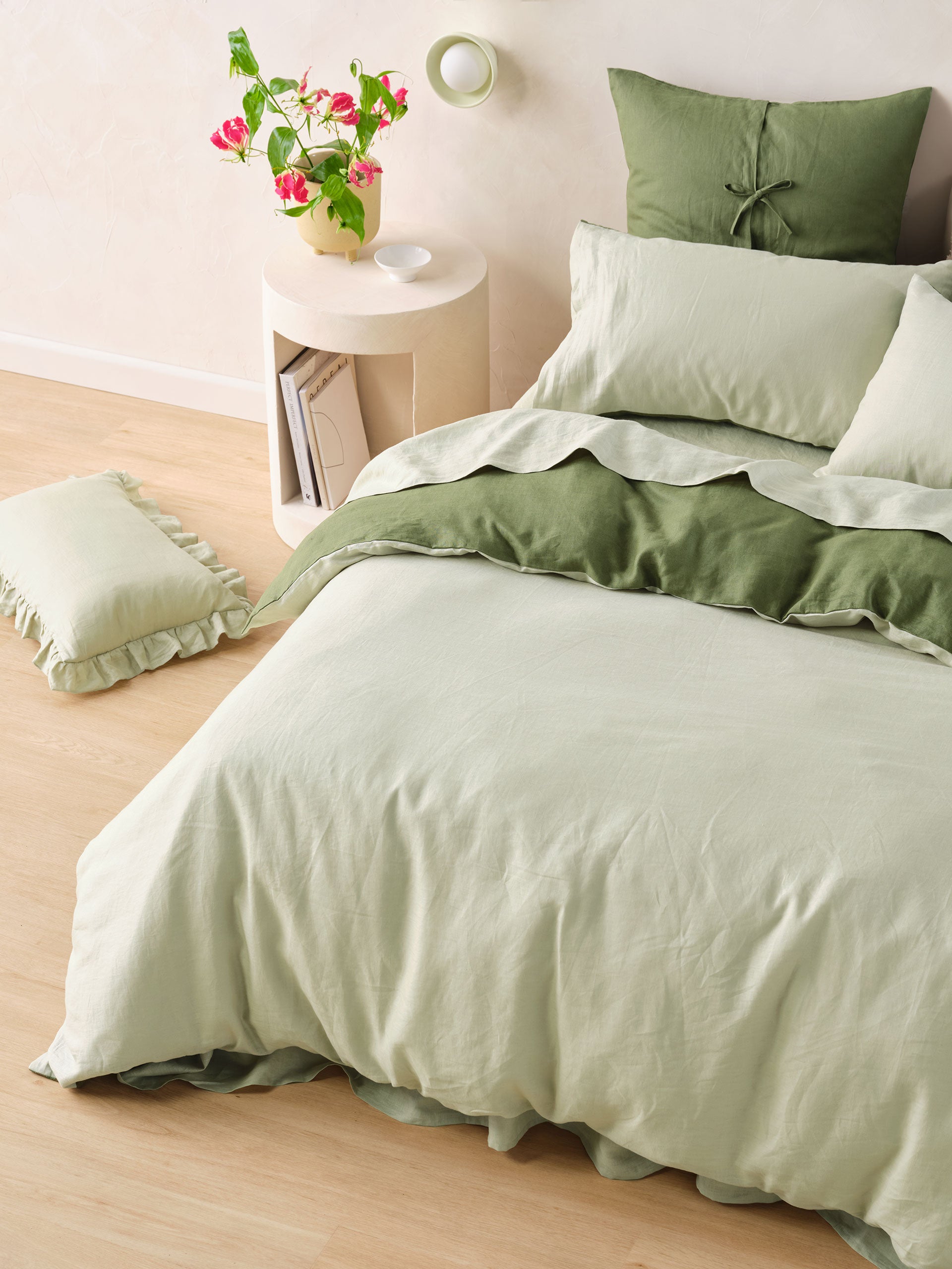 Nimes Moss-Wasabi Duet Quilt Cover Set