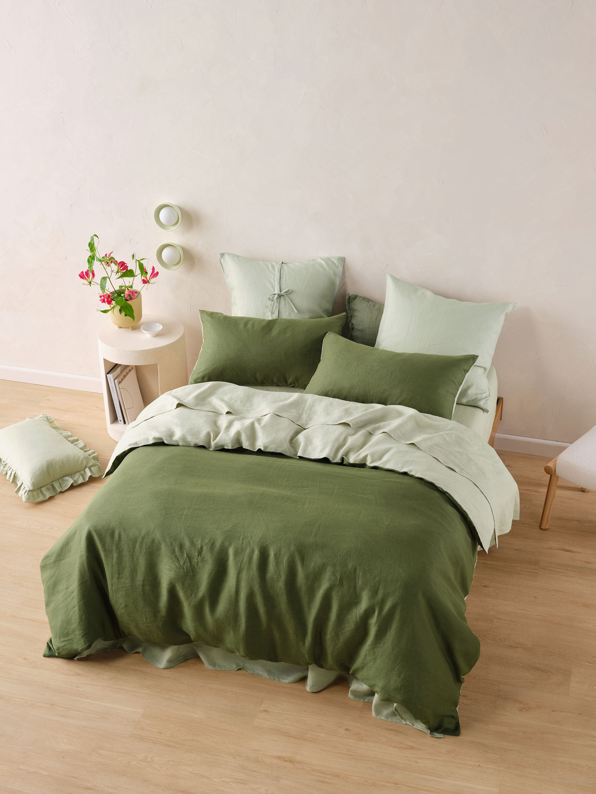 Nimes Moss-Wasabi Duet Quilt Cover Set