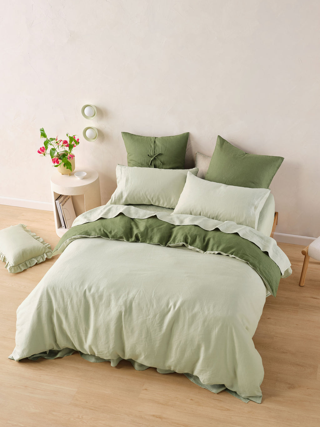 Nimes Moss-Wasabi Duet Quilt Cover Set