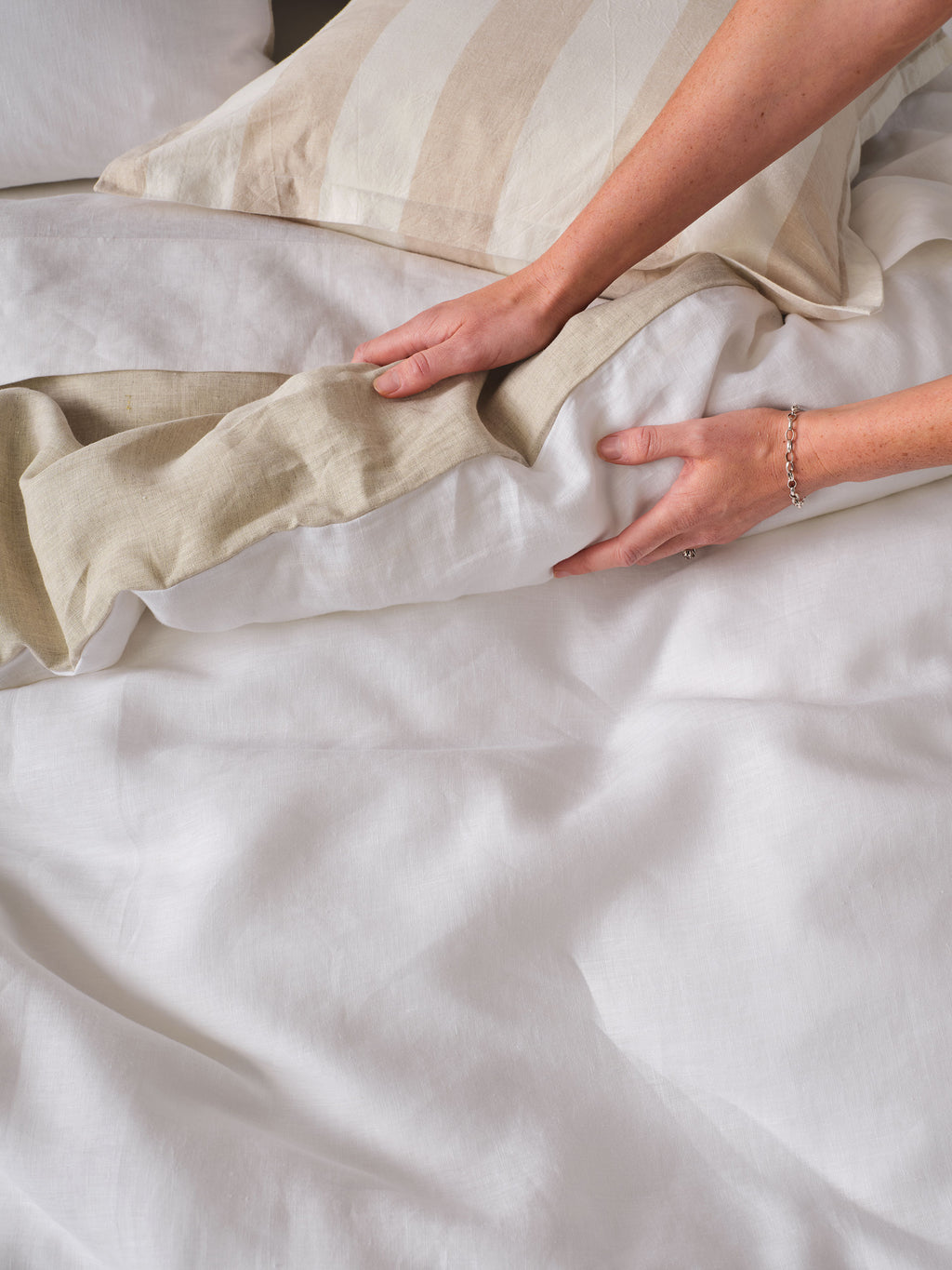Nimes White-Natural Duet Quilt Cover Set