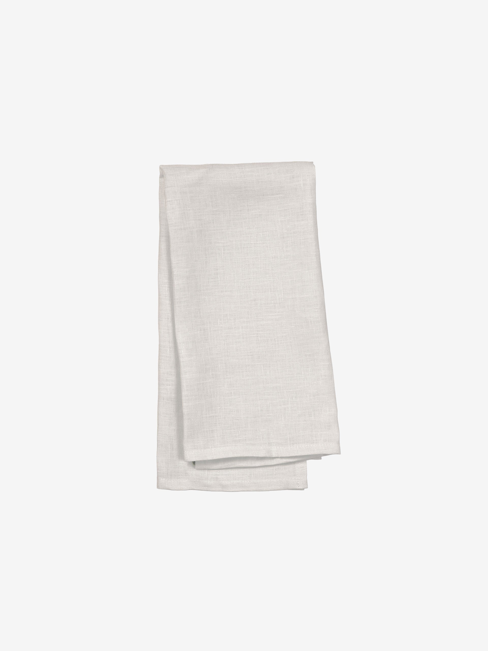 Nimes Pale Grey Linen Tea Towel