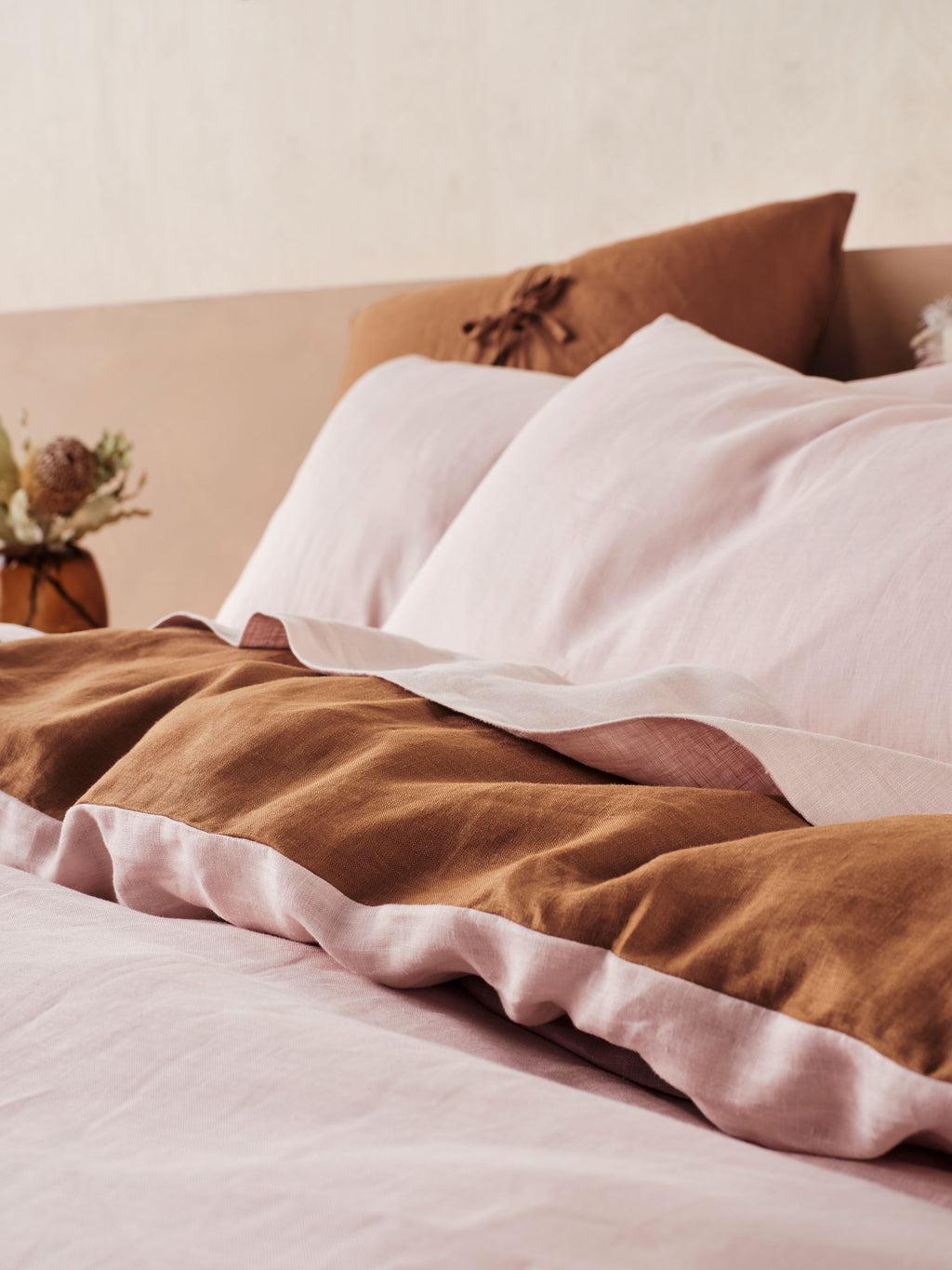 Nimes Rose-Cinnamon Duet Quilt Cover Set