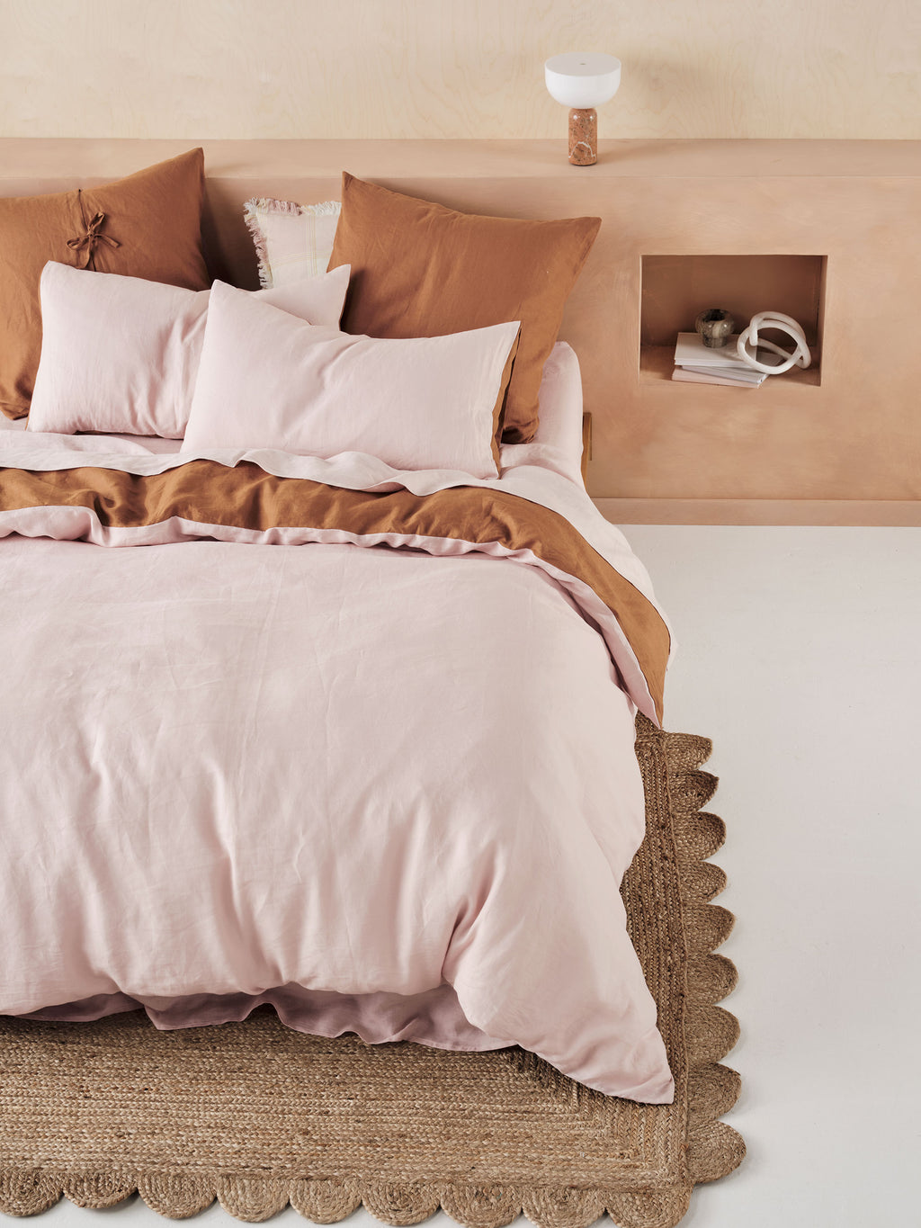 Nimes Rose-Cinnamon Duet Quilt Cover Set