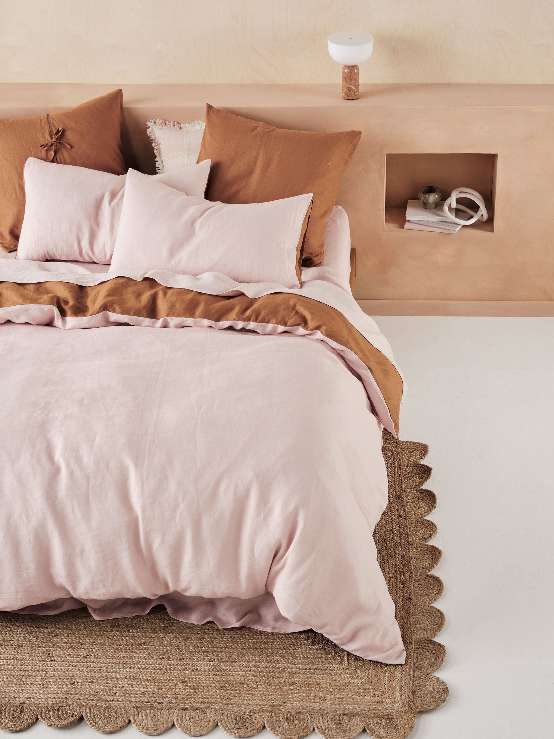 Nimes Rose-Cinnamon Duet Quilt Cover Set