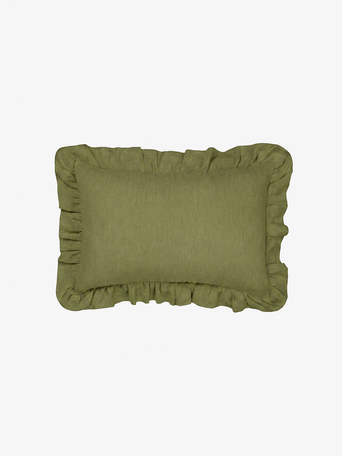Nimes Moss Ruffle Cushion 40x60cm