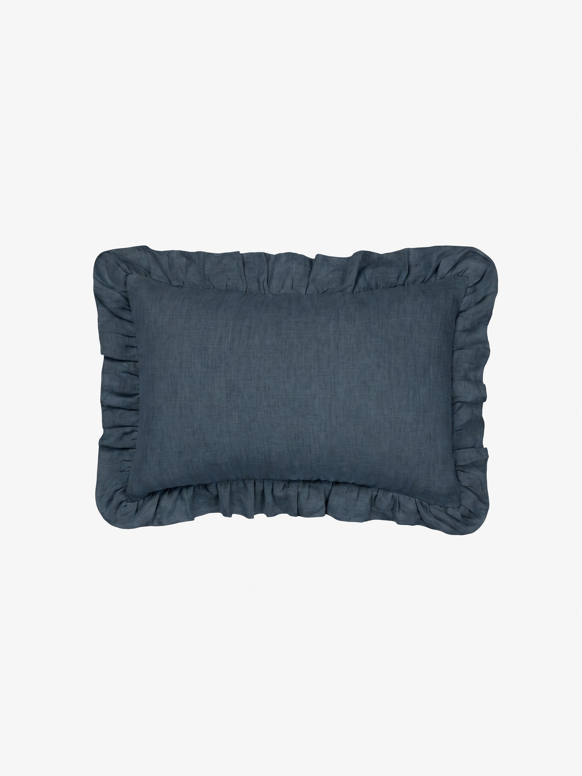 Nimes Navy Ruffle Cushion 40x60cm