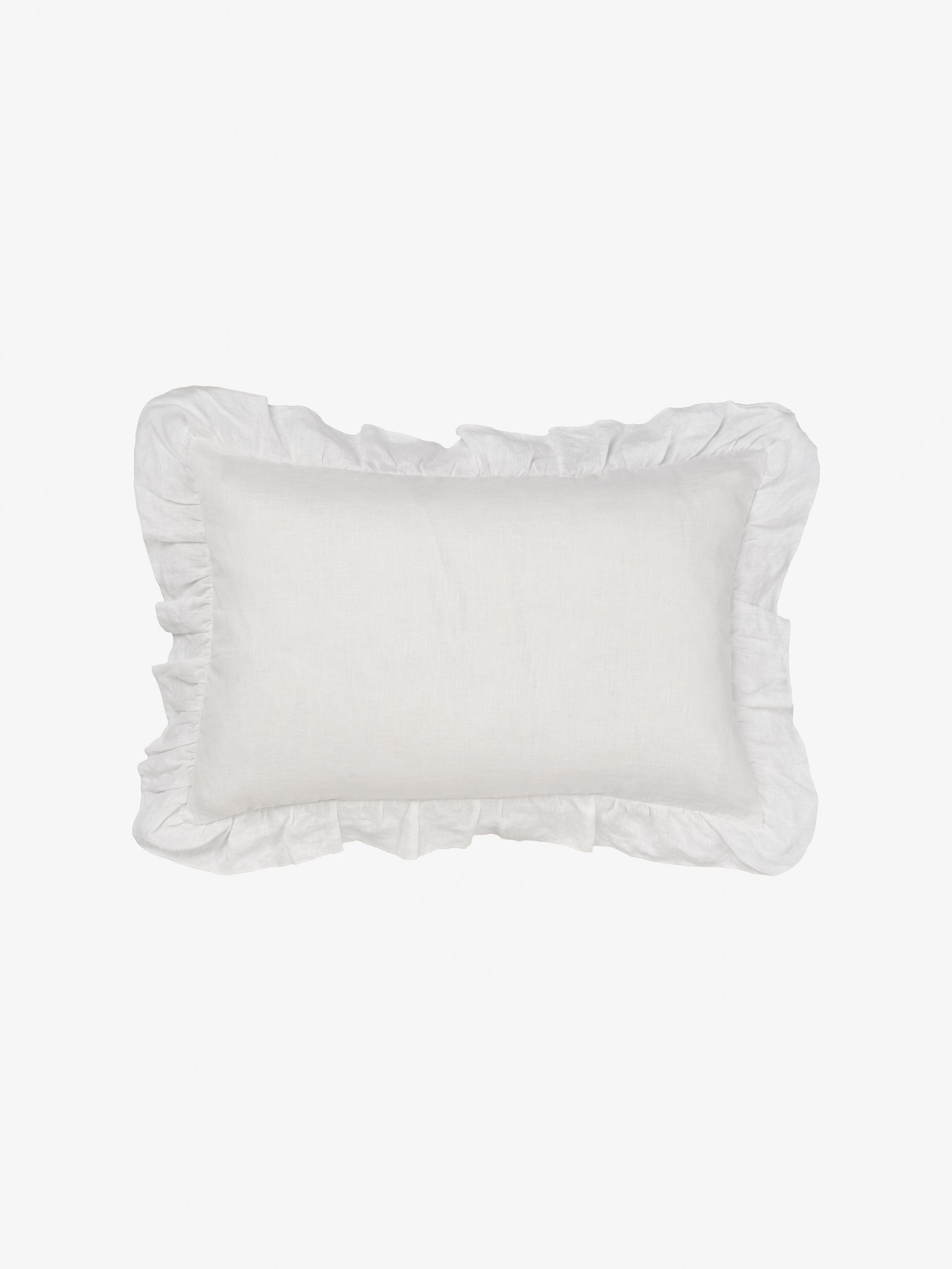 Nimes White Ruffle Cushion 40x60cm