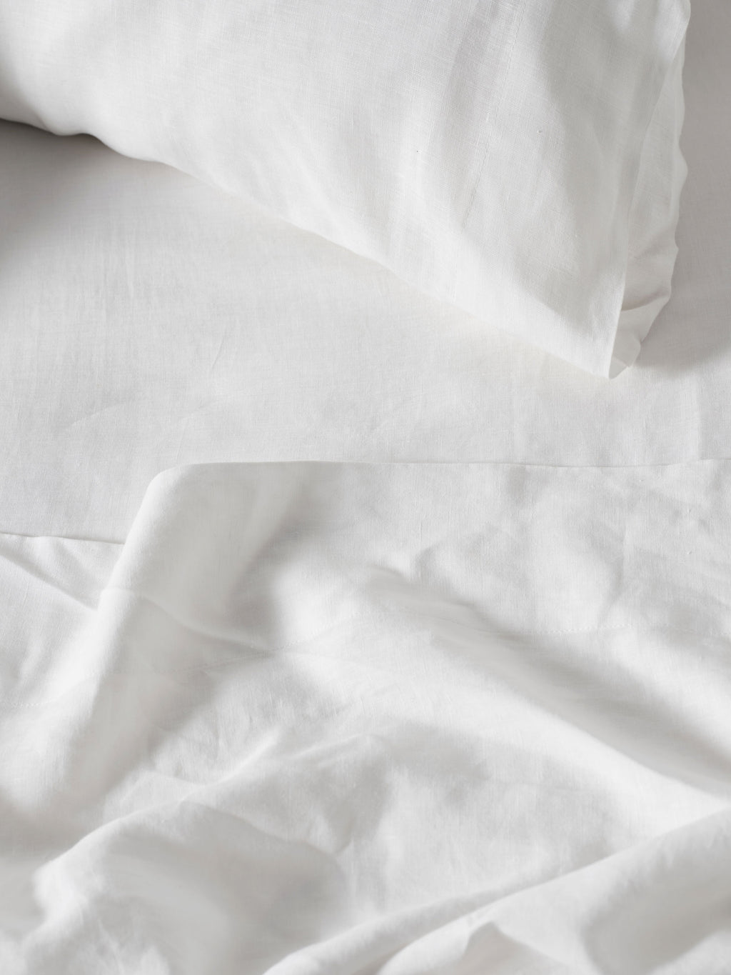 Nimes White Linen Flat Sheet
