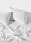 Nimes White Linen Flat Sheet