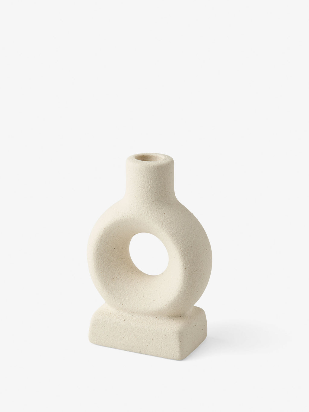 Oval Ivory Candle Holder 15cm