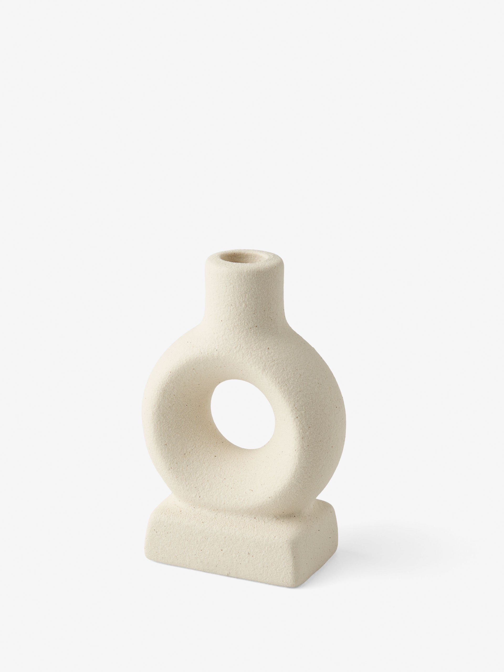 Oval Ivory Candle Holder 15cm