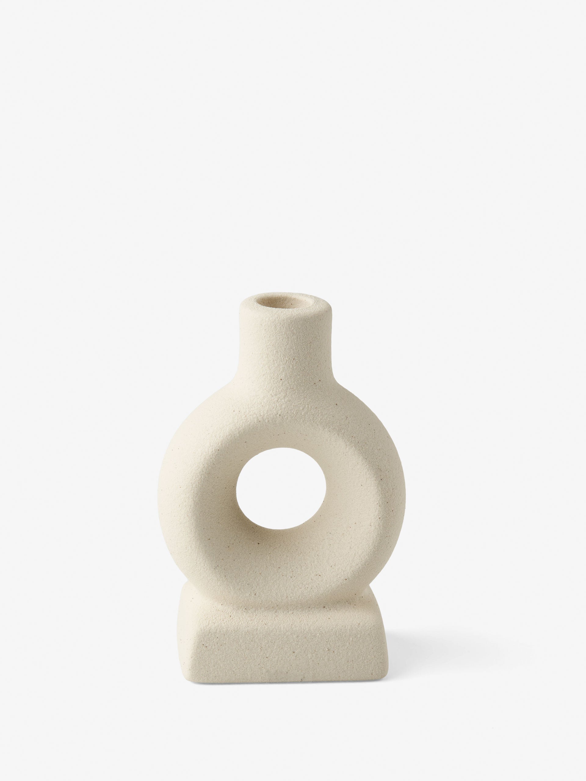 Oval Ivory Candle Holder 15cm