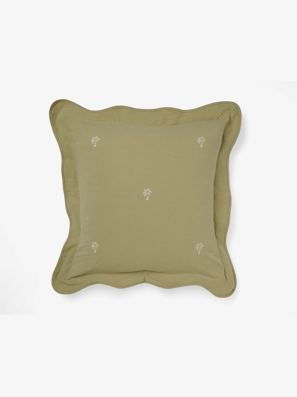 Palmier Khaki European Pillowcase