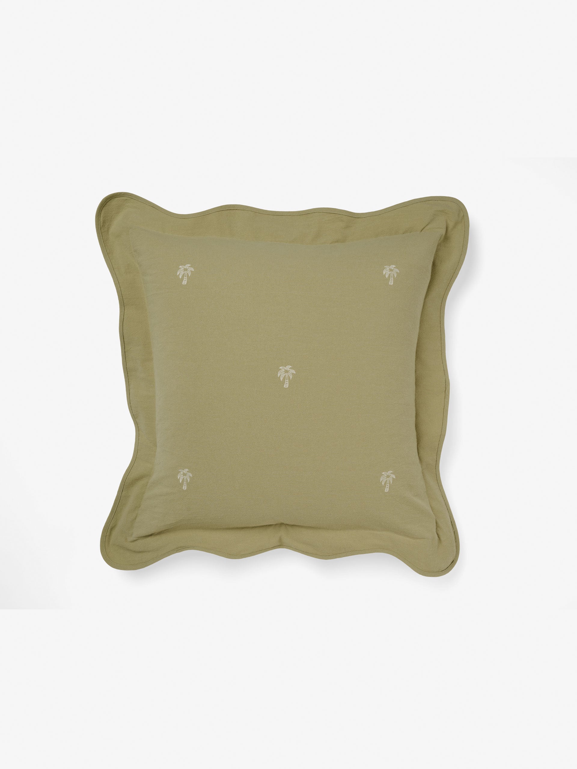 Palmier Khaki European Pillowcase