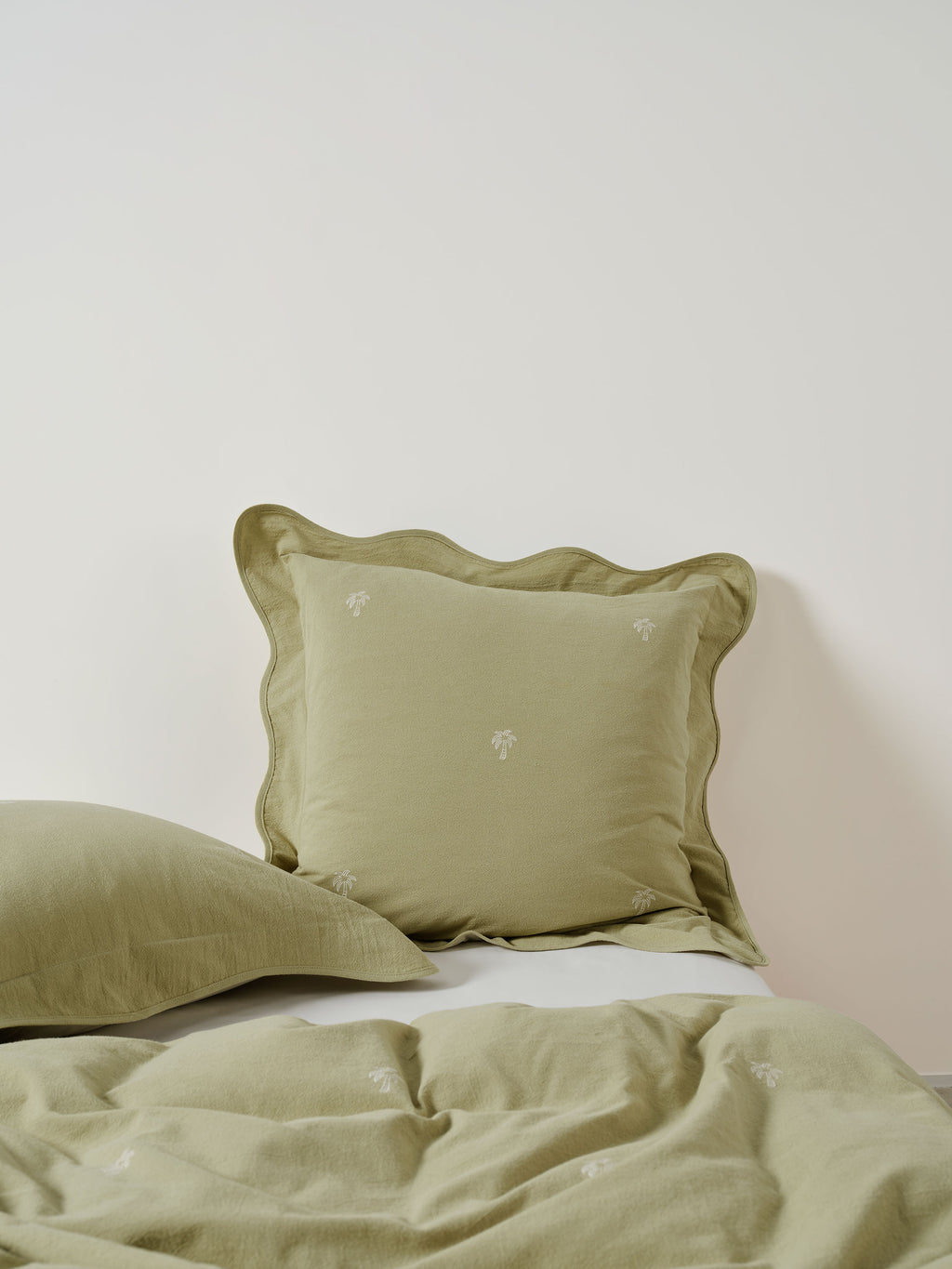 Palmier Khaki European Pillowcase