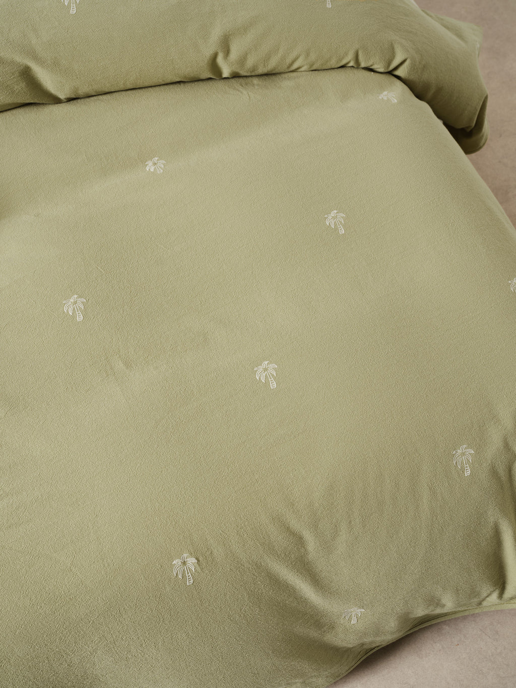 Palmier Khaki Quilt Cover Set