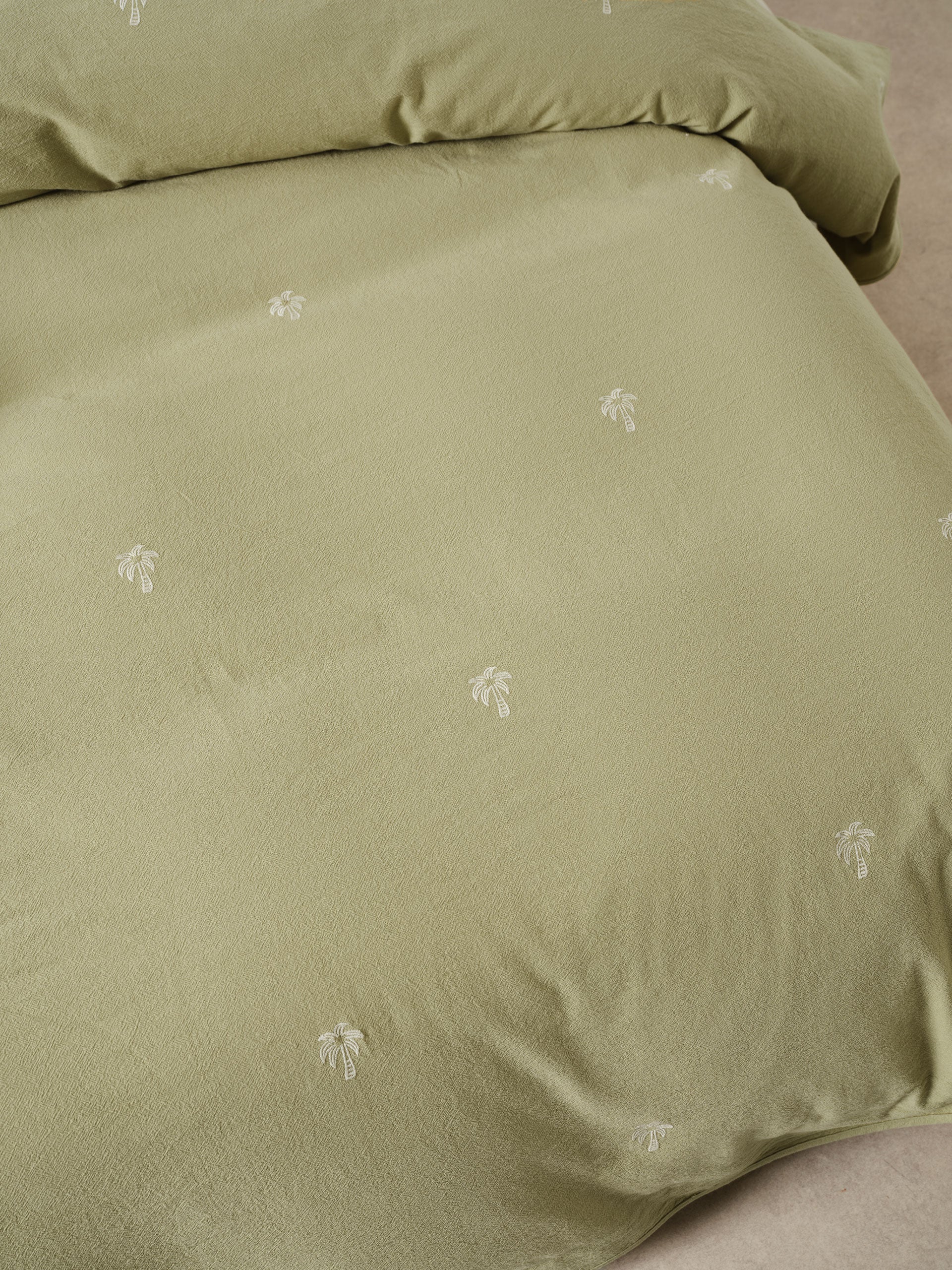 Palmier Khaki Quilt Cover Set