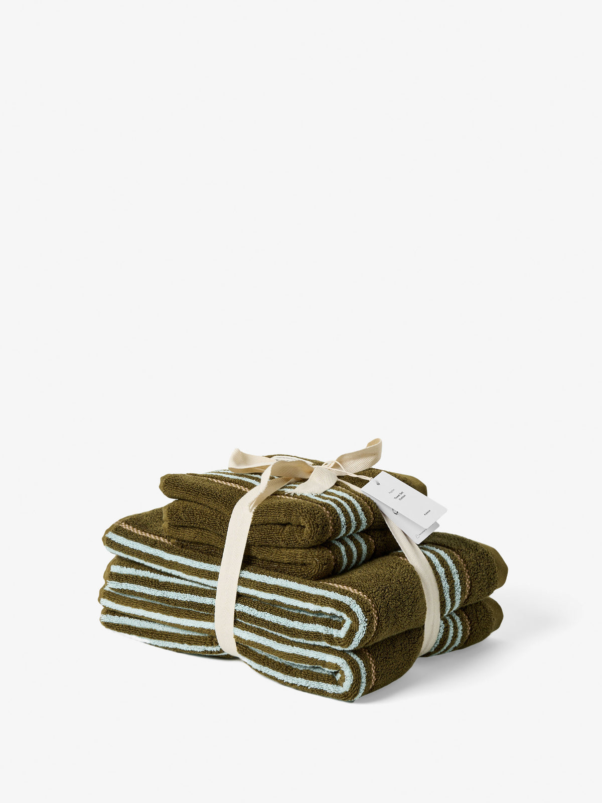 Payton Olive 4-Piece Towel Set