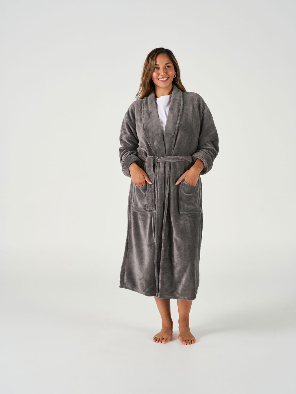 Plush Charcoal Robe