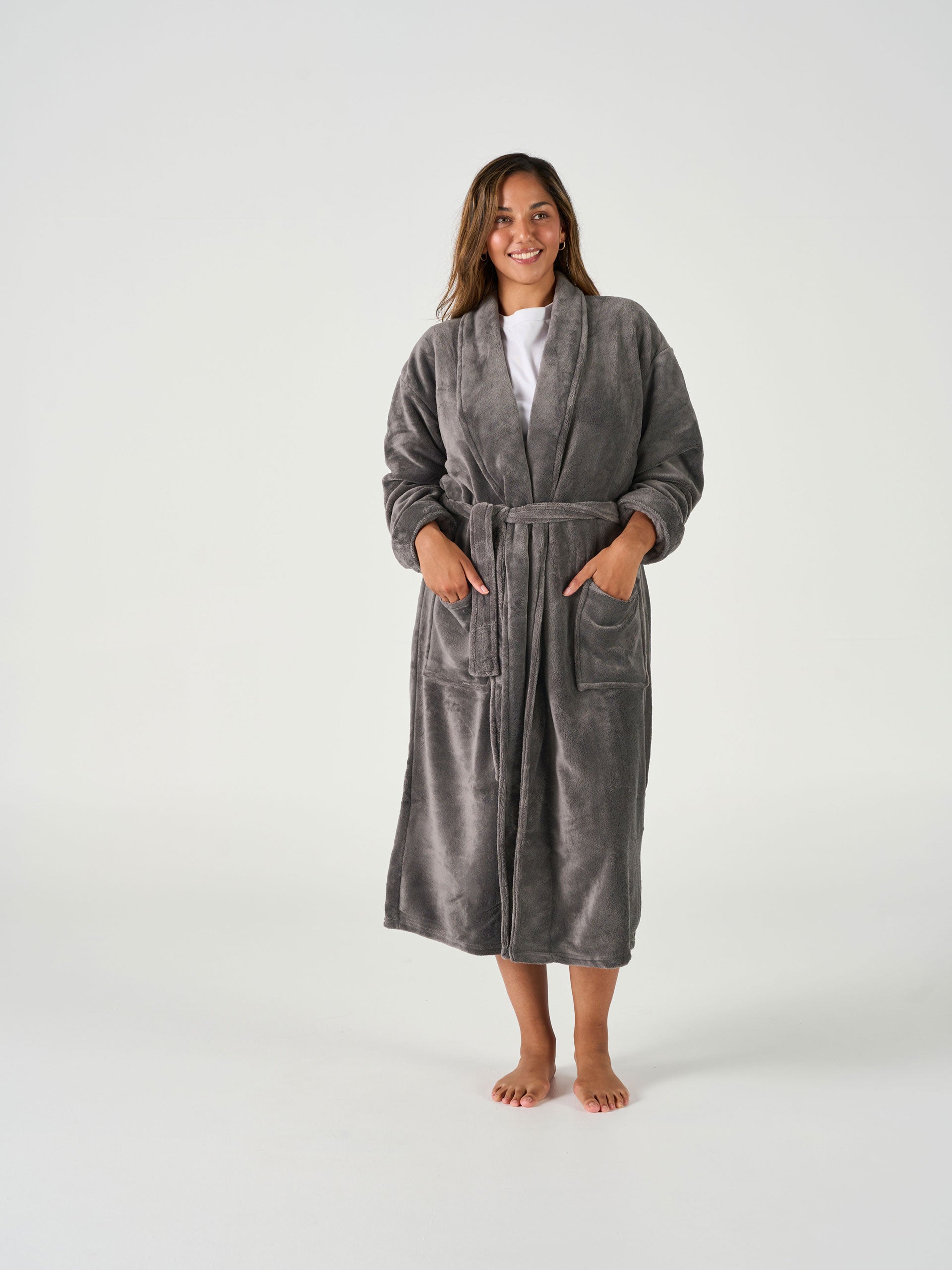 Plush Charcoal Robe