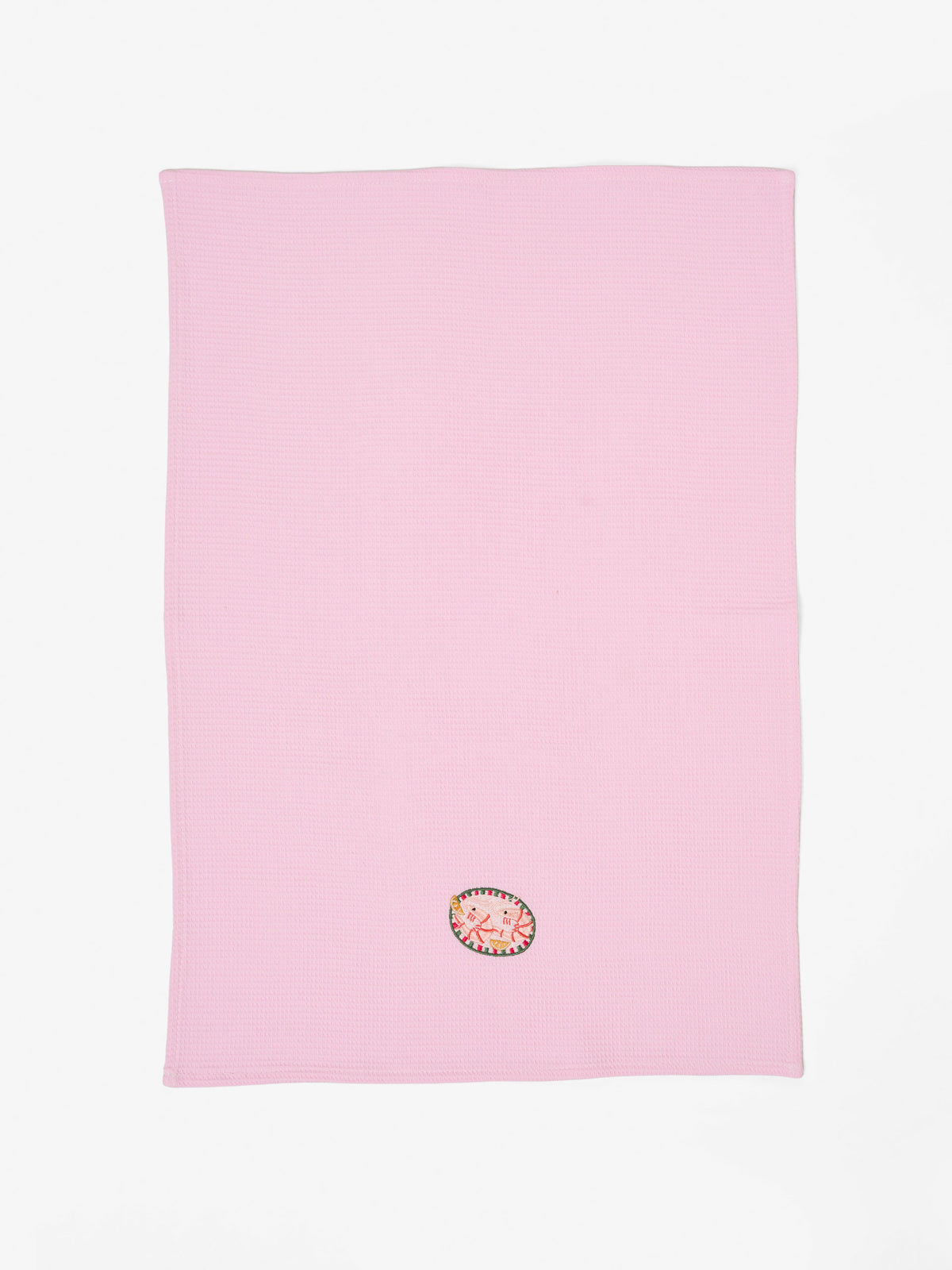 Prawns Embroidered Tea Towel
