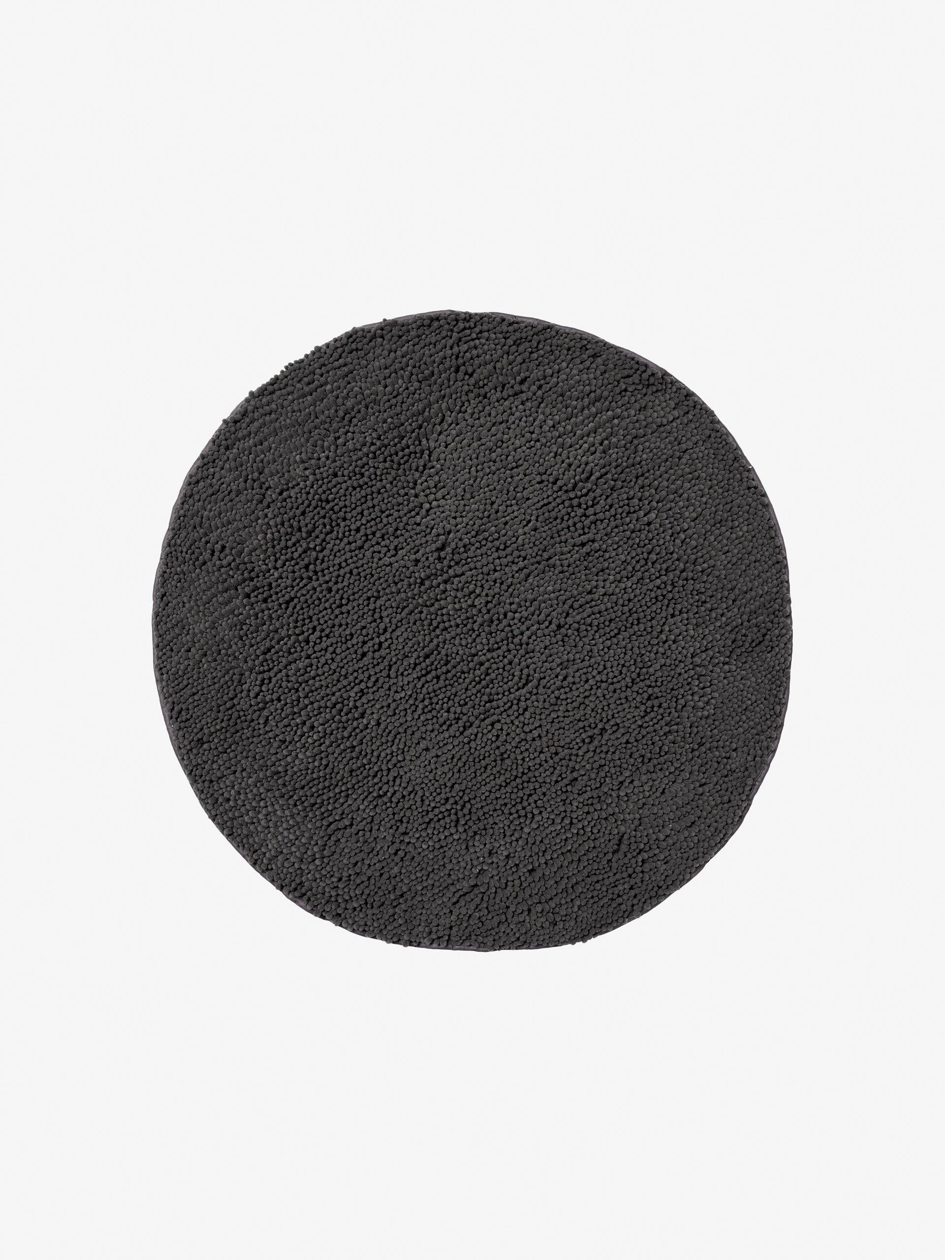 Reed Toggle Charcoal Circular Bath Mat