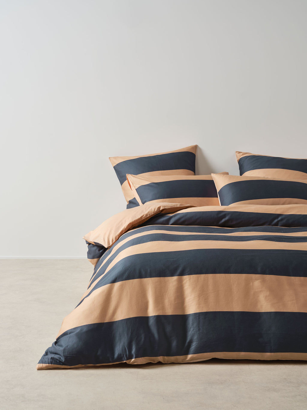 Rugby Stripe Bluestone Quilt Cover Set