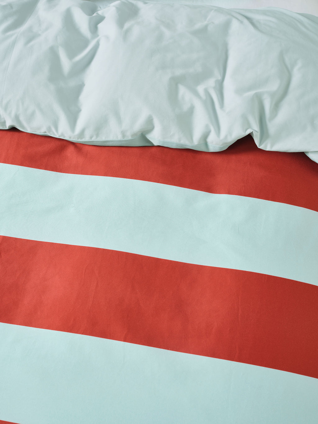 Rugby Stripe Chilli Quilt Cover Set