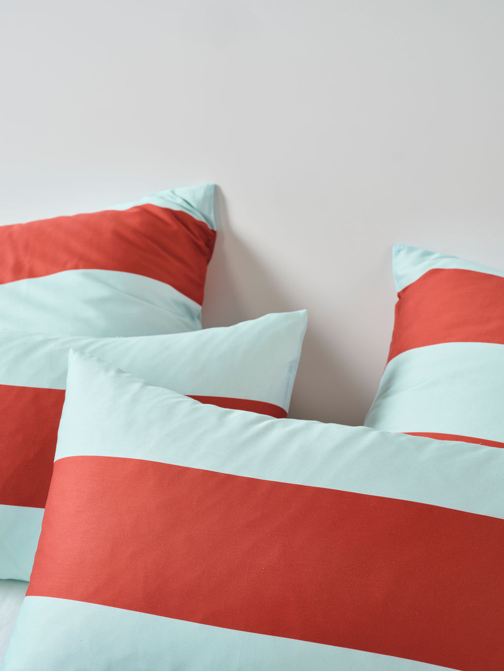 Rugby Stripe Chilli Quilt Cover Set