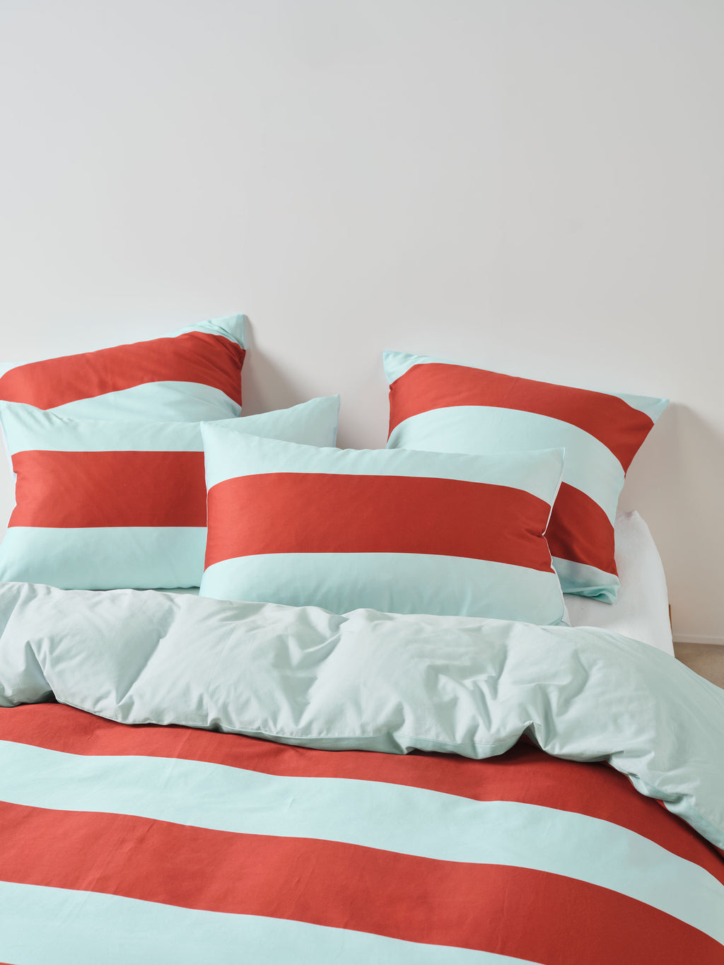 Rugby Stripe Chilli European Pillowcase