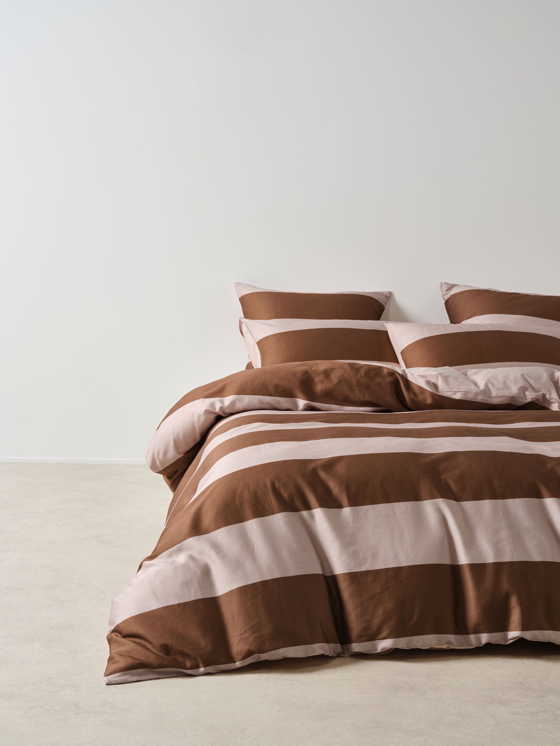 Rugby Stripe Orchid Quilt Cover Set