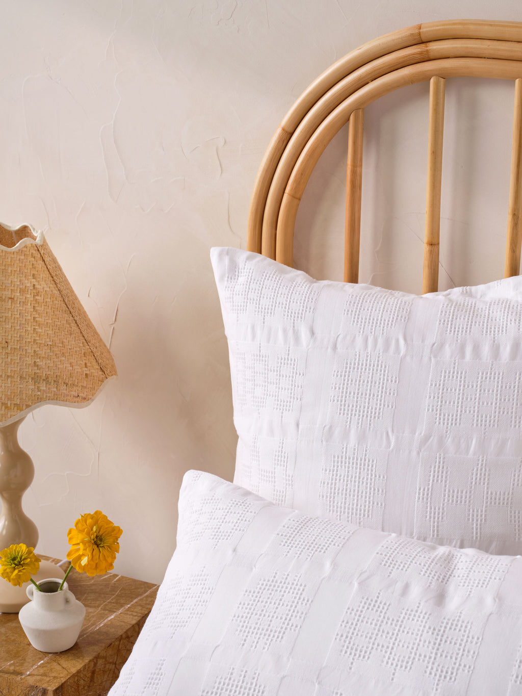 Seren White Quilt Cover Set
