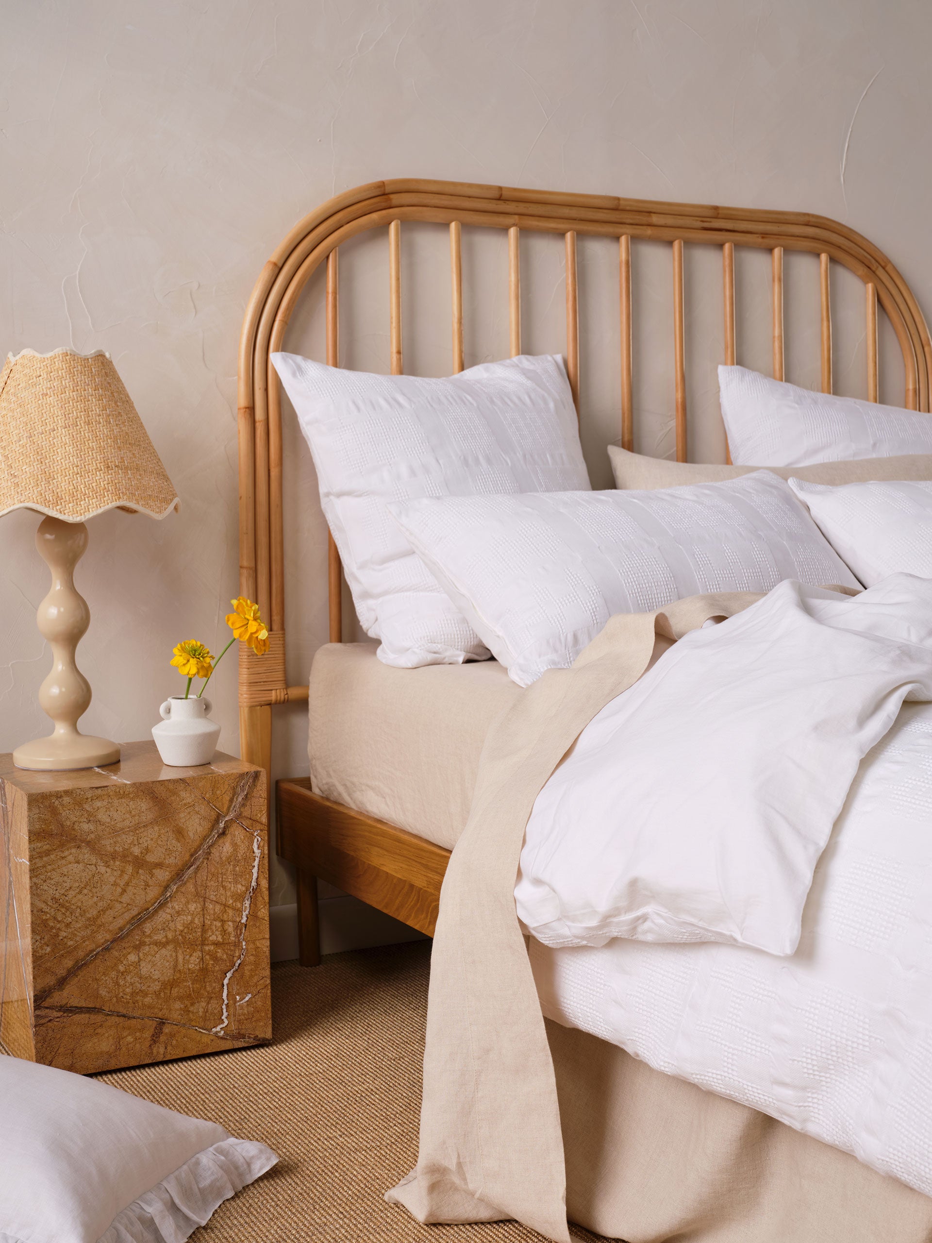 Seren White Quilt Cover Set